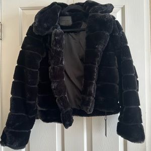 Blank NYC Faux Fur Cropped Jacket